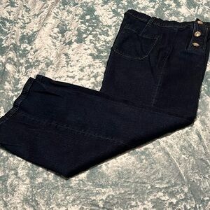 Stylish and comfortable Ann Taylor dress denim wide leg pants.